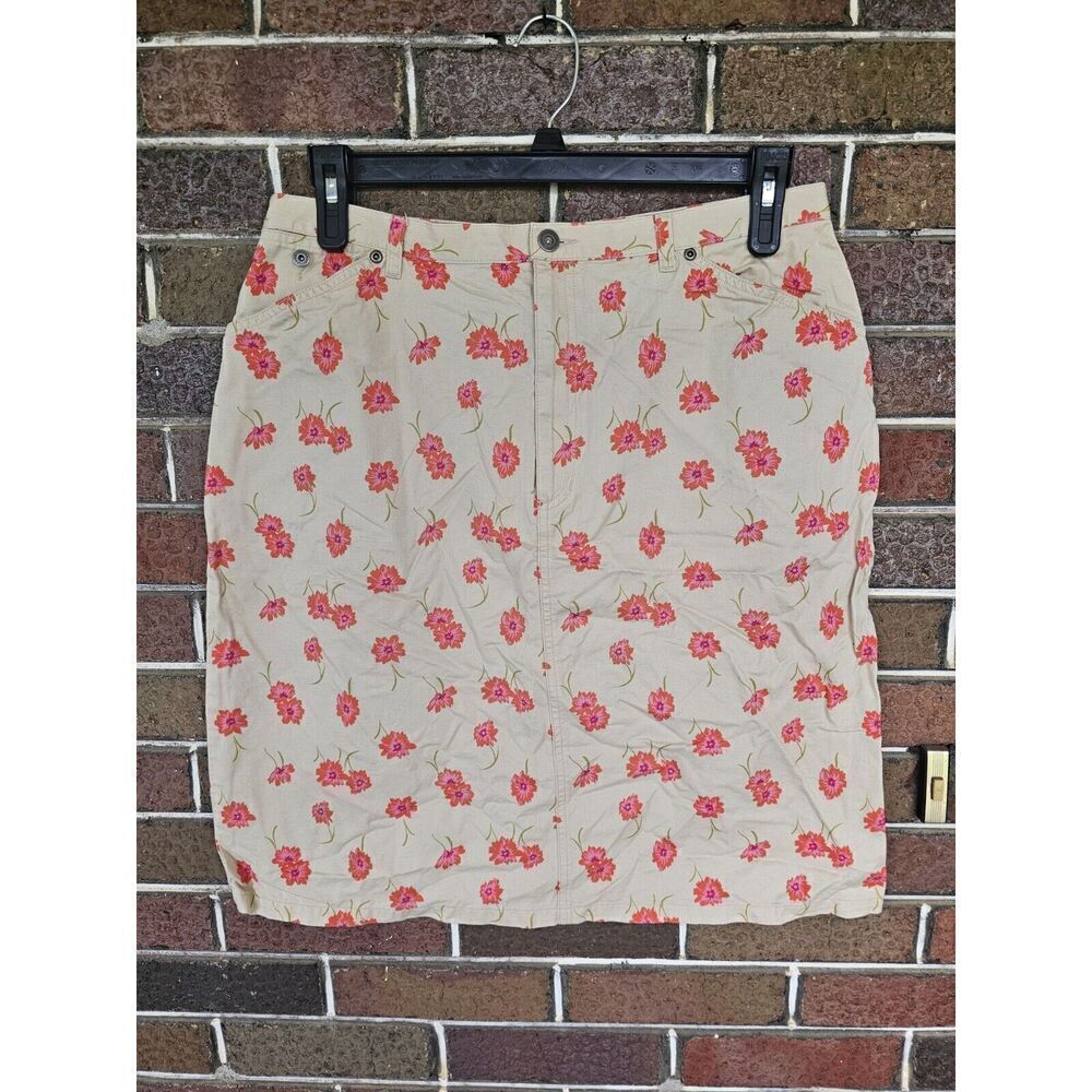 Liz Claiborne Women's Bright Colorful Floral‎ Straight Skirt Size 16 Flower